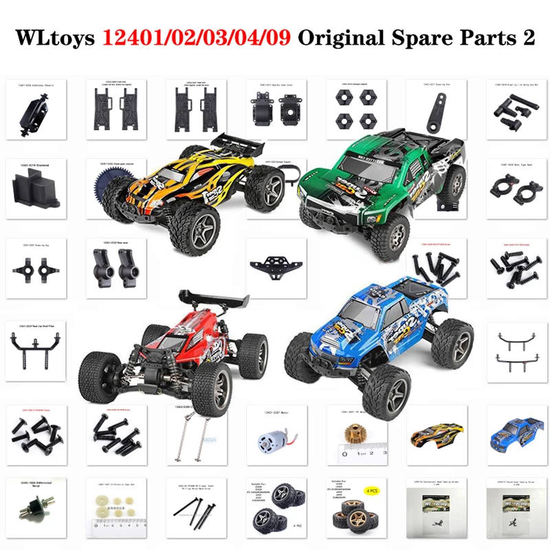 

Wltoys RC Car Spare Parts 1/12 RC Car Original Accessories 12401/12402/12402-A Metal Motor Gear/Wheel/Car Shell/Shell Pillar