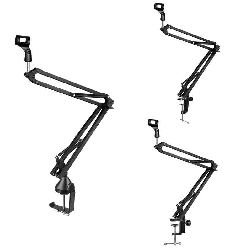 

Heavy Duty Microphone Adjustable Suspension Boom Arm Stand Microphone Holder For Voice Recording