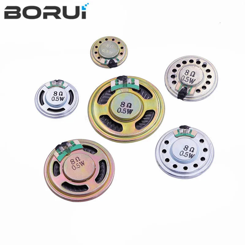 

1pcs 8R 0.5W Horn Loud Speaker Buzzer Ringer 20mm 23mm 28mm 30mm 40mm 50mm 8 ohm 0.5W Small loudspeaker