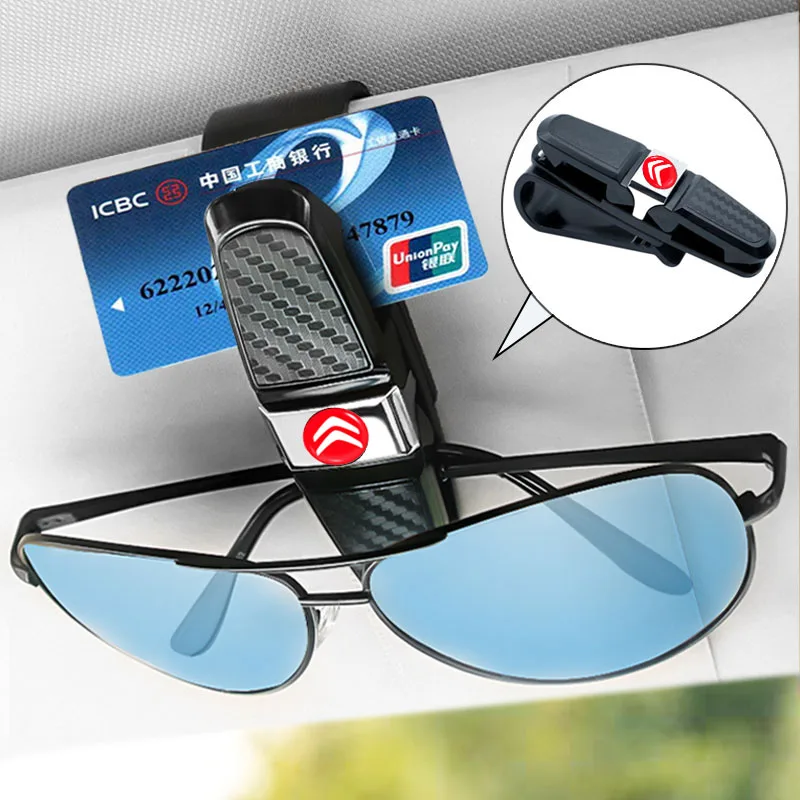 

1PCS Car Sun Visor Glasses Holder Multi-Function for Citroen C4 C3 C2 C5 C1 C6 C8 Cross Cactus Picasso GRAND Car Accessories