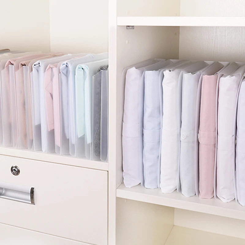 

T shirt Organizer Clothes Folding Board Closet Storage Rack Wardrobe Clothing Organizer T-shirt Storage System Space Saver