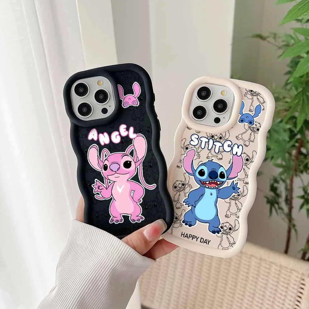 Чехол для телефона Disneies Stitch Angel Samsung A03 A05S A10S A11 A12 A20S A21S A13 A14 A55 A54 A34 A53 A30 A32 A33 A73