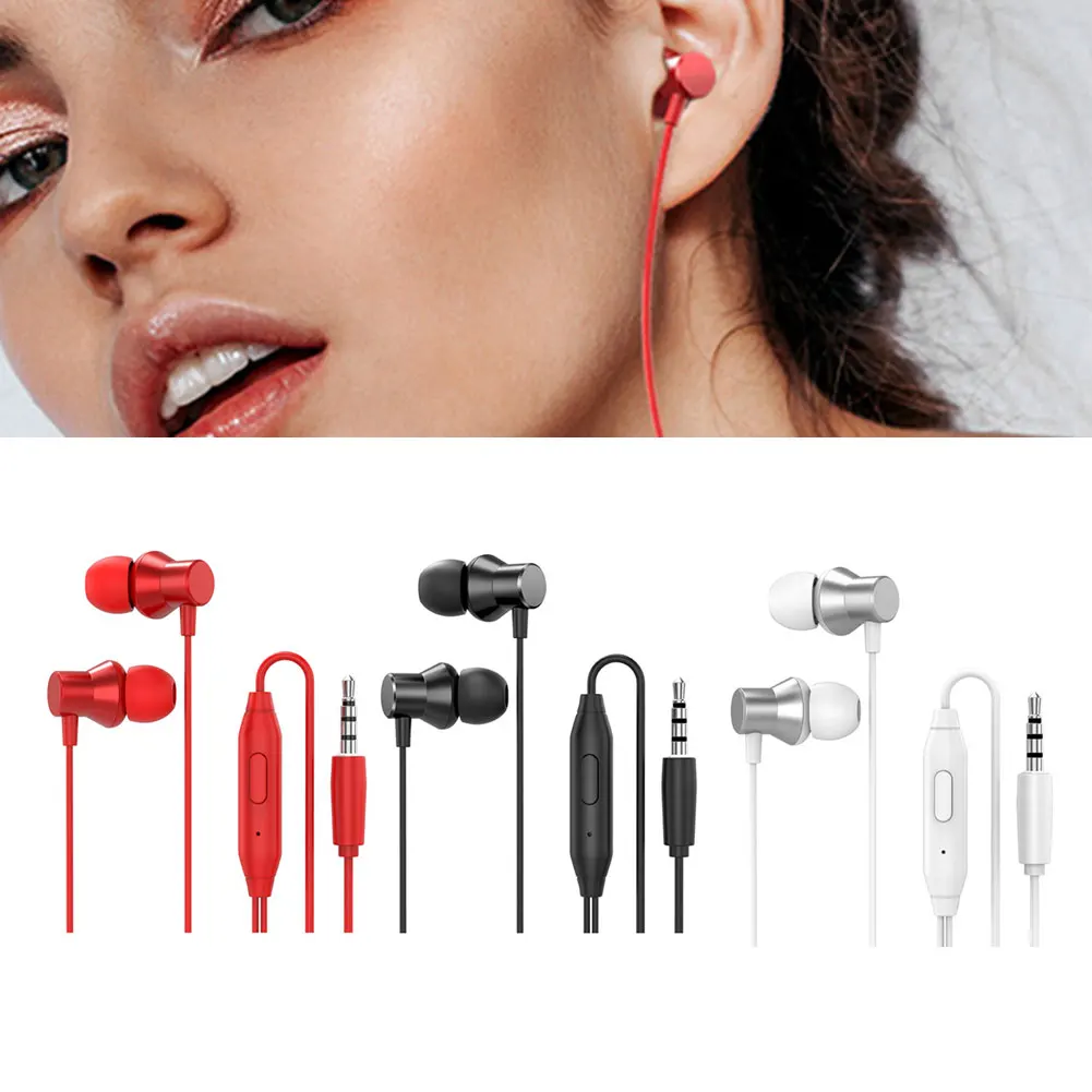 

Lenovo HF130 Heavy Subwoofer Stereo Earplug In-ear Wired Earphone With Mic 3.5mm Mini Earbuds Sports Headphones For Smart Phone