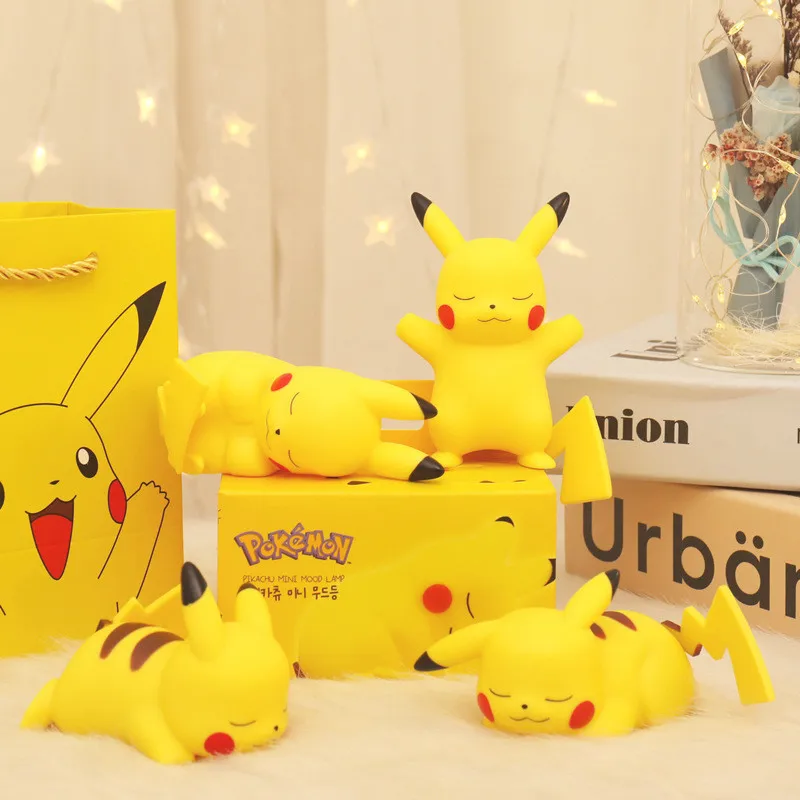 

Pokemon Pikachu LED Night Light Glowing Toy Cute Pikachu Pocket Monster Bedside Lamp Bedroom Living Room Ornament Kids Toys