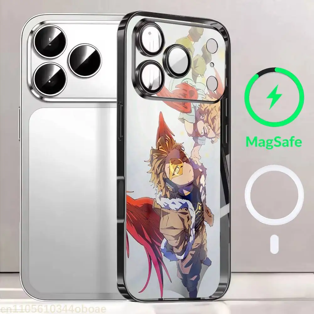 Чехол для телефона MHA NO.2 Hawks Black для iPhone 17, 16, 15, 14, 13, 12, 11, Pro, Max, Plus, Mini, SE4, с поддержкой магнитной беспроводной зарядки. (art.: 3920dd1e2deaf) - 3920dd1e2deaf