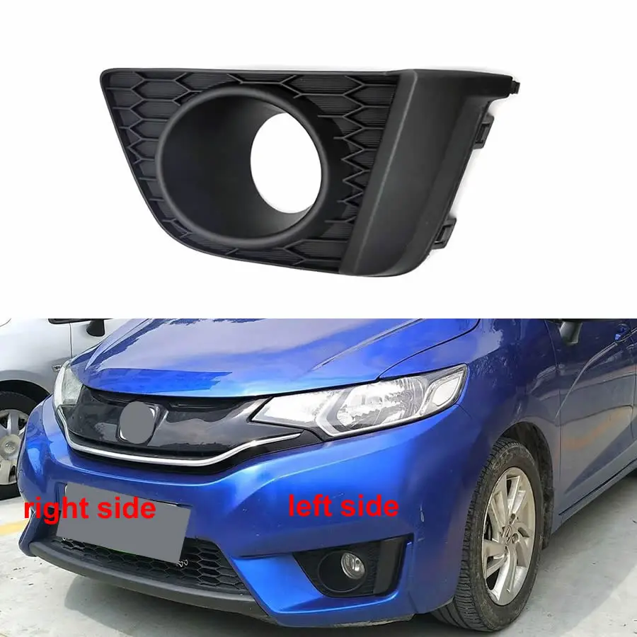 

For Honda Fit 2014 2015 2016 2017 Fog Light Cover Auto Front Bumper Lower Grille Fog Lamp Cover with Hole