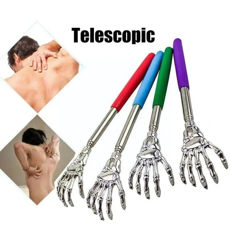 

Стальная чесалка для спины, телескопический массажер для спины, скребок для зуда, телескопический инструмент, телескопический, для здоровья тела W3B3