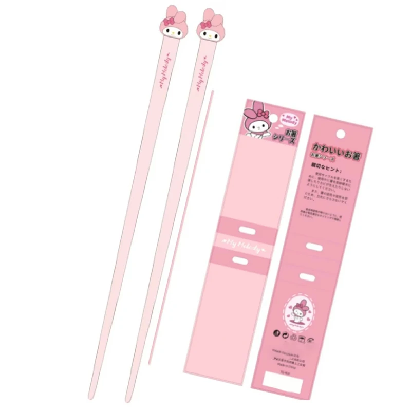 Милые портативные палочки для еды Hello Kitty Sanrio Kuromi Cinnamoroll с героями мультфильмов