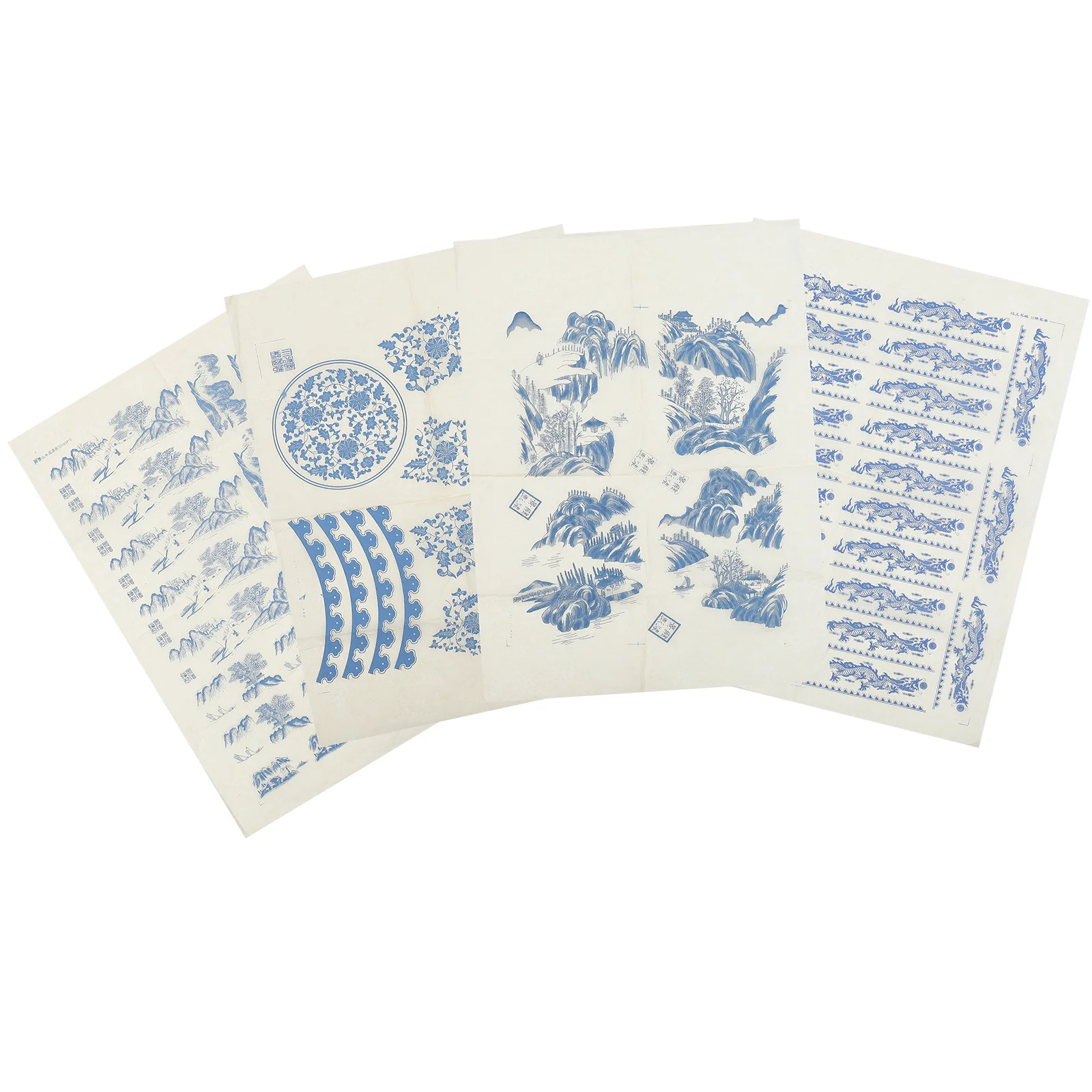 

Decal Transfer Decals Paper Pottery Ceramic Clay Plates Underglaze Floral Porcelain Sticker Decorative Transfers Overglaze Blue