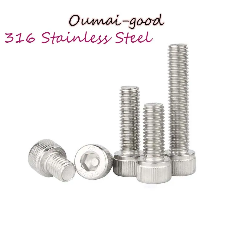 

1/20pcs 316 Stainless Steel Hex Socket Head Cap Screw Metric Thread Allen Hexagon Machine Bolt M2 M2.5 M3 M4 M5 M6 M8 M10 - M16