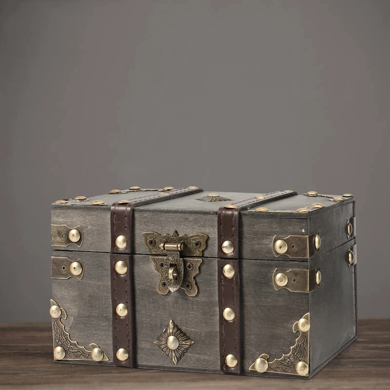 Деревянный ящик для хранения в европейском стиле ретро домашний украшение