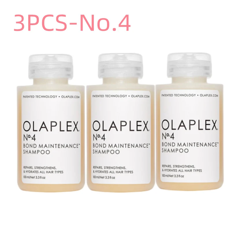 

3PCS Olaplex No.4 Hair Shampoo Repair Hair Structure Smoothness Moisturizing Improve Damaged Frizz Splits Ends Hair Care 100ml