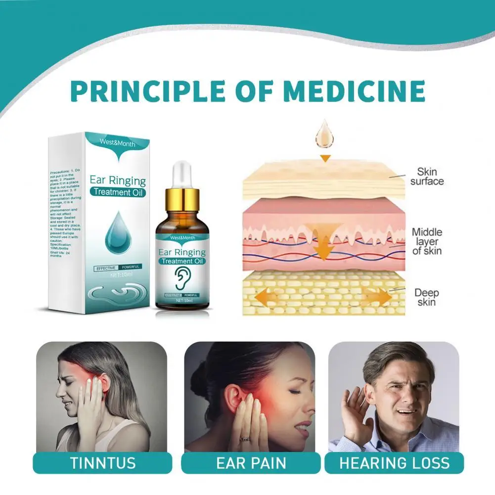 

User-friendly Natural Extract Tinnitus Hearing Impairment Drops for Personal Use