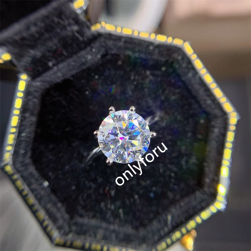 Кольцо с муассанитом VVS1 женское роскошное Ювелирное Украшение для