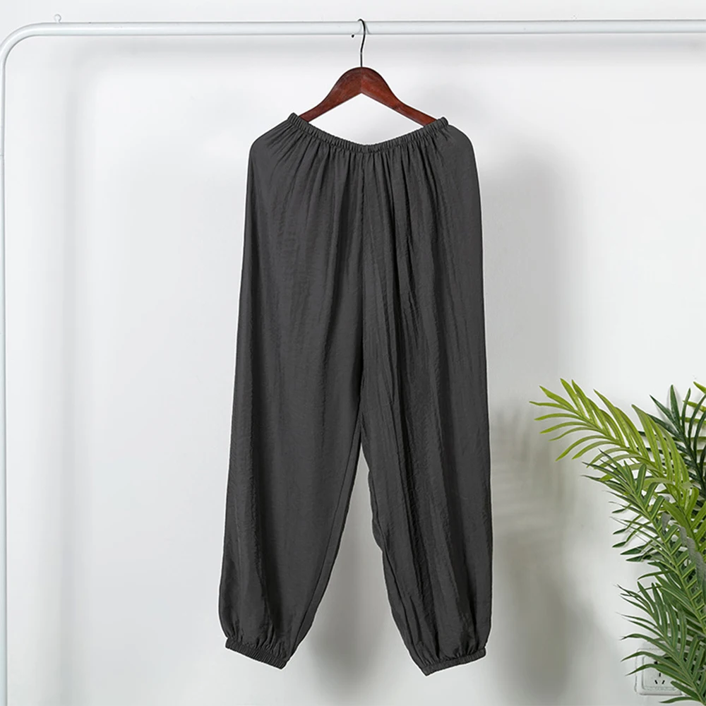 

Long Pants Plus Size Cotton Summer Satin Loose Elastic Waist Casual Women's Legging Yoga Pants
