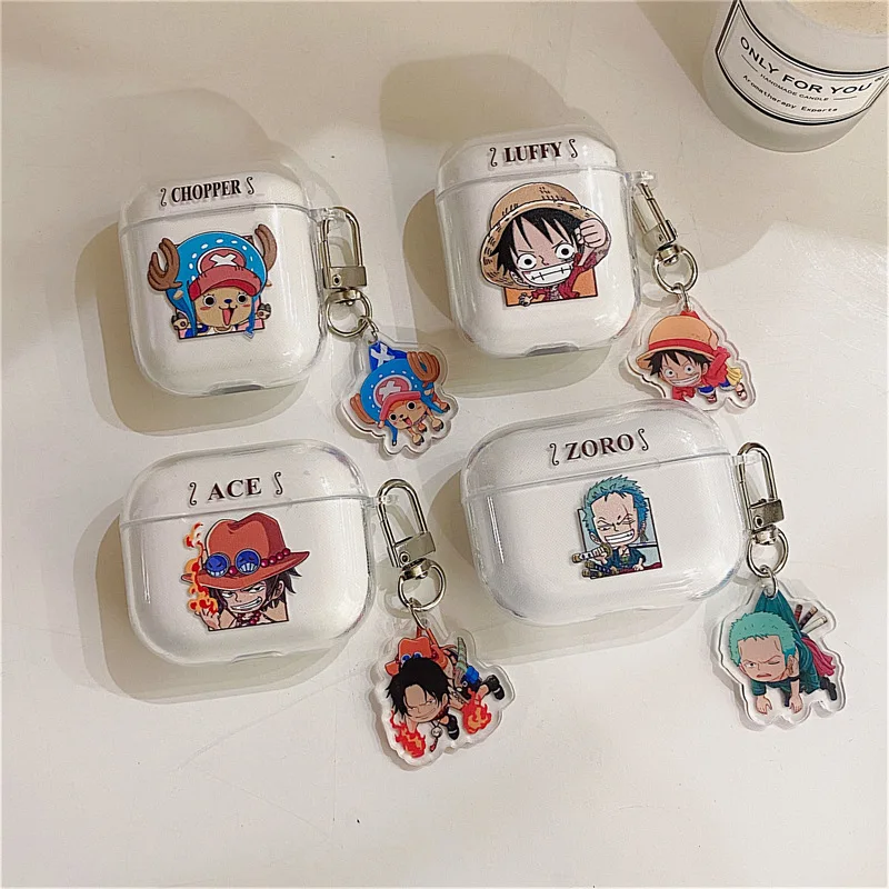 

Anime Onepiece Luffy Zoro Ace Chopper Pendant 2021 Apple AirPods 2 3 Case Cover AirPods Pro Case IPhone Earphone Accessories