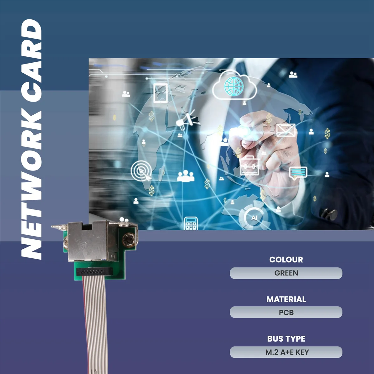 Сетевая карта промышленного управления M.2 A+E KEY 2.5G Ethernet LAN-карта RTL8125B