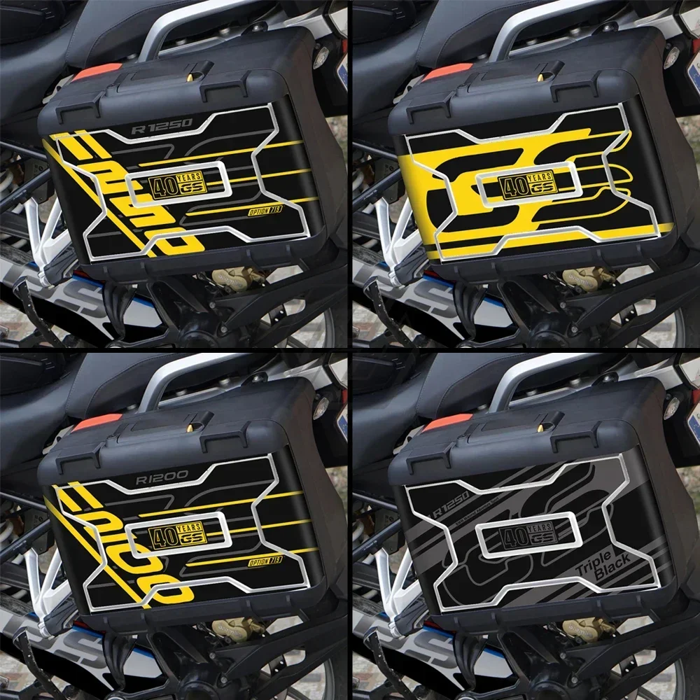 Для BMW Vario Case 2004-2012 40-летний GS R1250GS тройные черные наклейки мотоциклетная