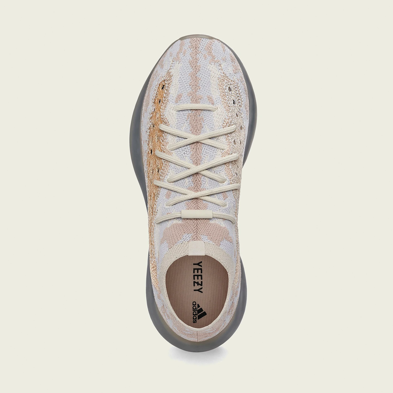 Фото Оригинальные новые кроссовки Adidas YEEZY Boost 380 серо-сине-розовые, модель FZ1269, от Канье. №4