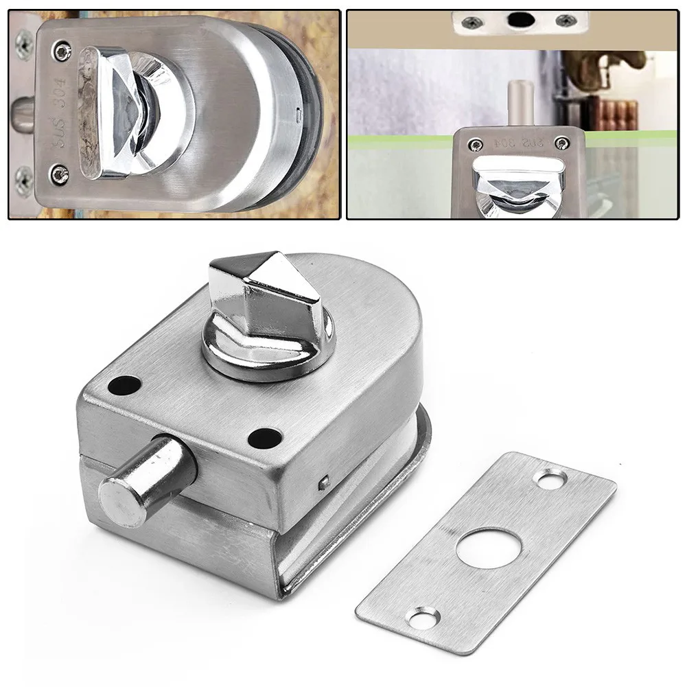 

Stainless Steel Glass Door Lock Cabinet Lock Square Door Lock With Gusset Plate Nut Accessories Glass Door Display Cabinet