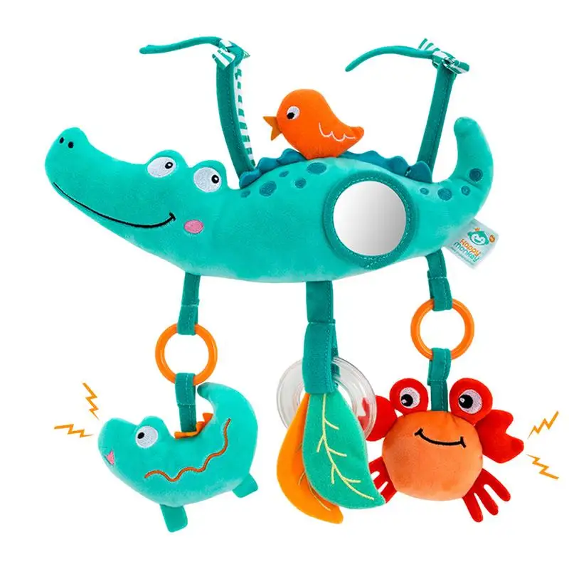 

Car Seat Toys Soft Crocodile Animal Crib Toys Rattle Toys Educational Kid Stroller Toy Montessori Newborn Rattle Toys With Sound