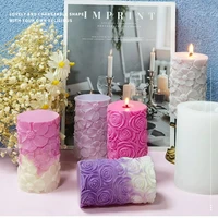 flower butterfly cylindrical aromatherapy candle mould relief cylindrical candle mould 3d silicone mold aromatherapy gypsum mold