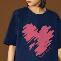 in your heart graphic print summer oversized t shirt women o neck goth casual harajuku grunge y2k tops tees pullover vintage