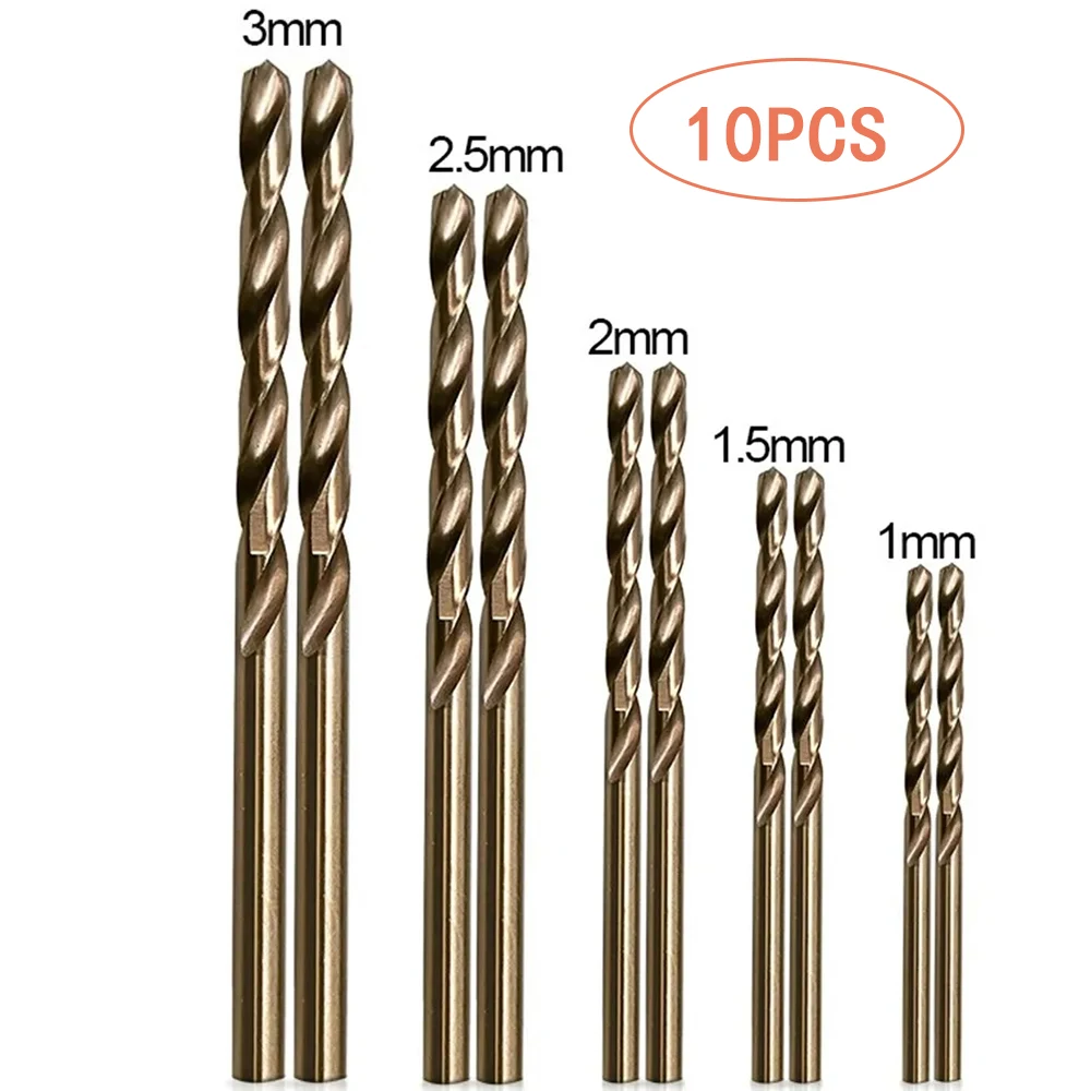

Набор сверл из кобальта M35, 10 шт., 1-3 мм
