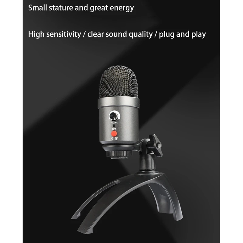 RBG Colorful Stereo Microphone Computer Gaming Live Video Conference Mic Bluetooth For Mobile Phone
