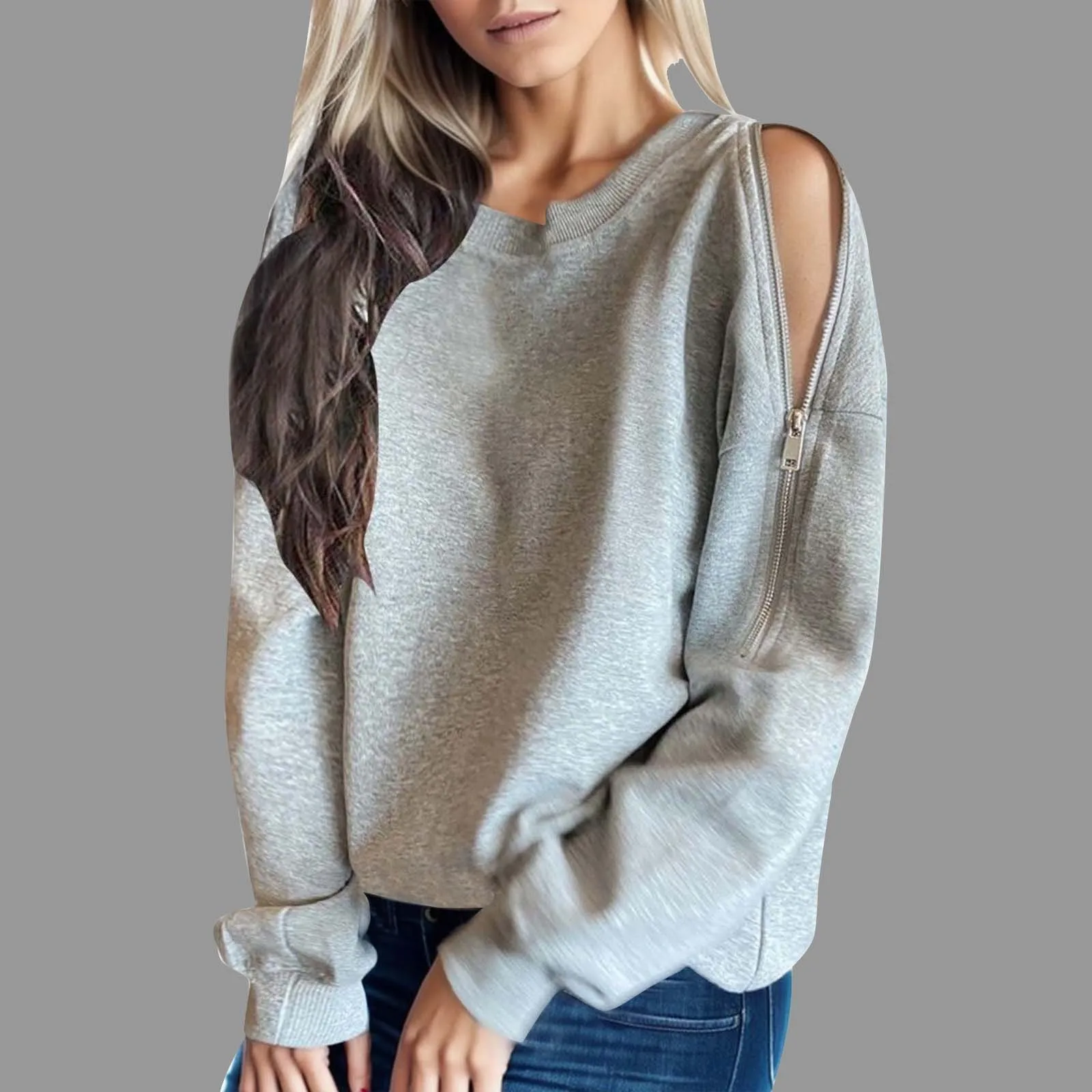 

Женская толстовка с капюшоном Y2k, Осенний свитшот в стиле K-POP с вырезами на плечах, уличная одежда, толстовка в стиле ретро, свободные свитшоты большого размера