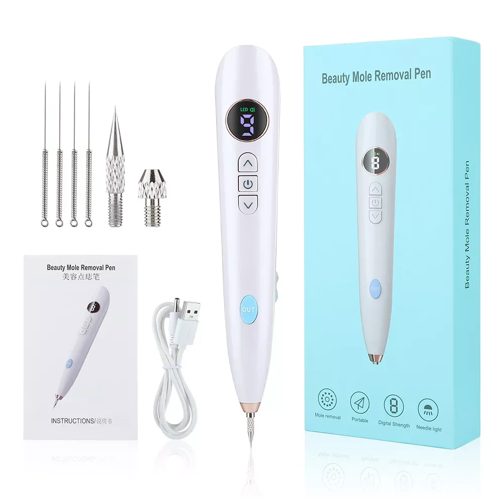 

NEW2023 9 Mode LCD Plasma Pen Laser Tattoo Mole Removal Pen Skin Care Tools Tag Removal Freckle Wart Dark Spot Remover Beauty Ca