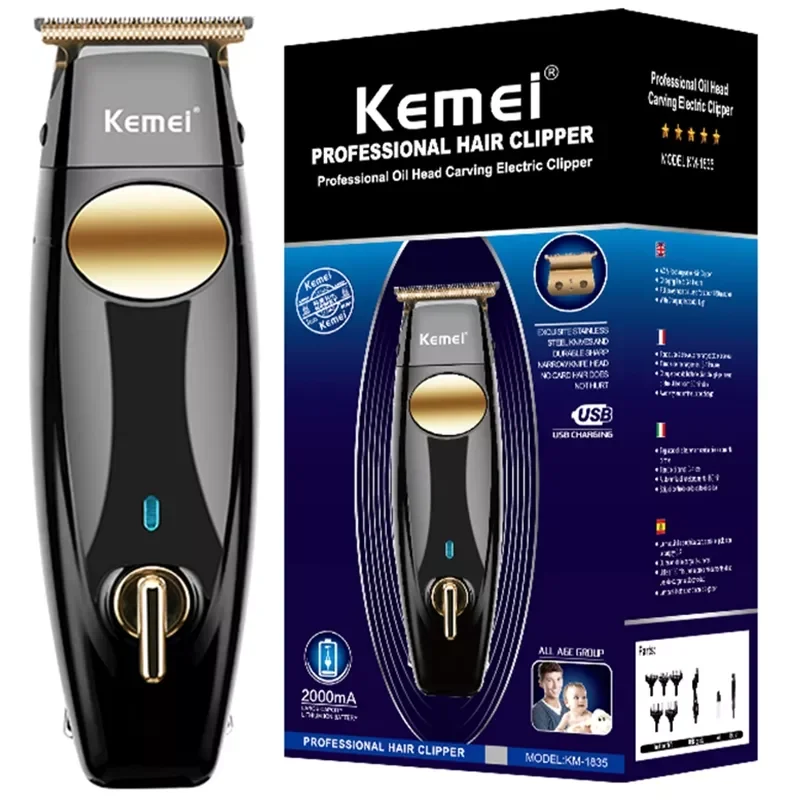 

Original kemei cordless hair trimmer for men grooming professional beard hair clipper electric rechargeable hair cutting machine