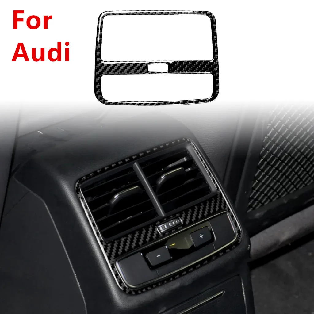 

For Audi A4 B9 2017-2019 Rear Air Vent Panel Sticker Carbon Fiber Decorative Sticker Audi Interior Modification