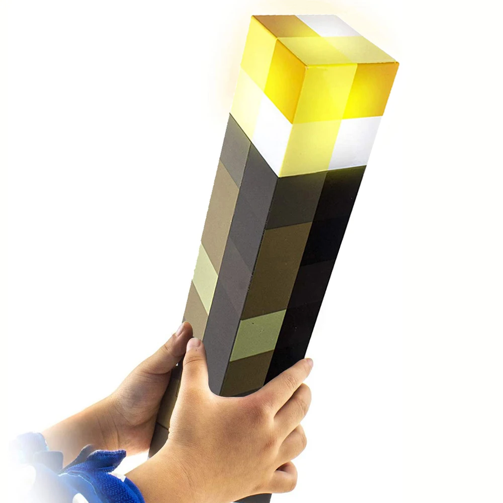 

Brownstone Torch LED Lamp Creativity Game Light Rechargeable Ore Lamp Children's Model Weapon Torch Toy Home Bedroom Decoration