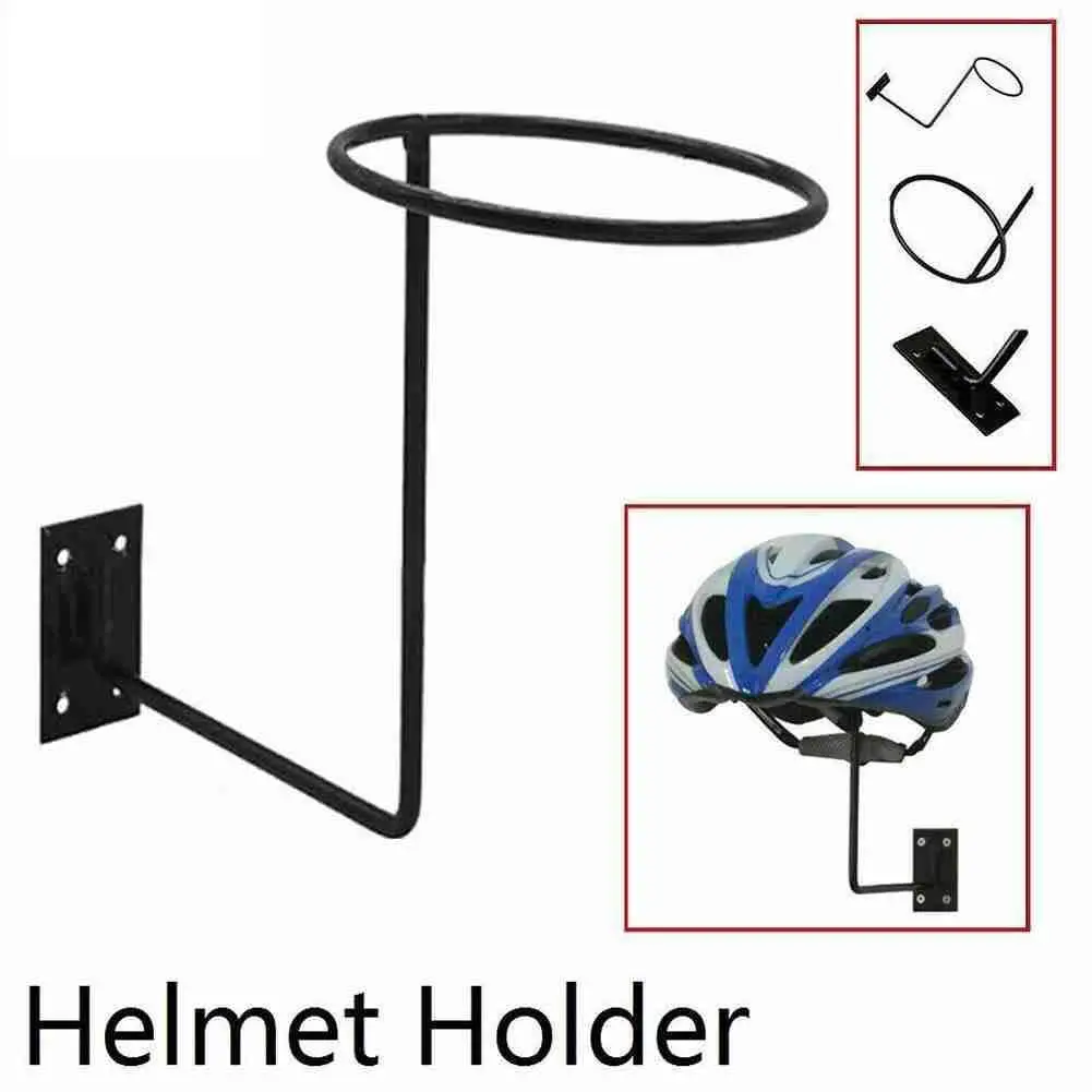 Steel Motorcycle Accessories Helmet Holder Hanger Rack Wall Mounted Hook For Coats Hats Caps Helmet Rack Black