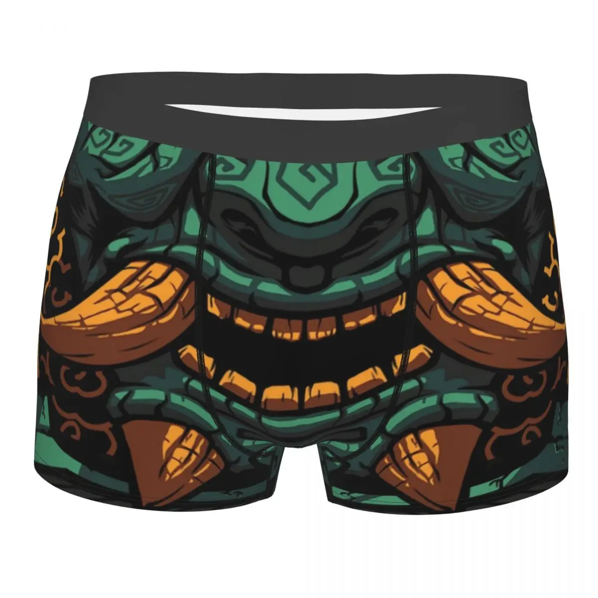 

Трусы-боксеры Jade Oni мужские, пикантное нижнее белье с принтом демона, японские клыки, Самурайские шорты, под заказ