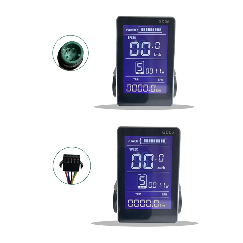 Дисплей Ebike LCD GD06 большой вертикальный экран для контроллера JIANNUO комплект