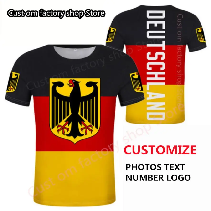

GERMANY free custom diy name number deu t-shirt nation flag Men/women Joker Face Fashion Loose O-neck Summer Men��s Clothes