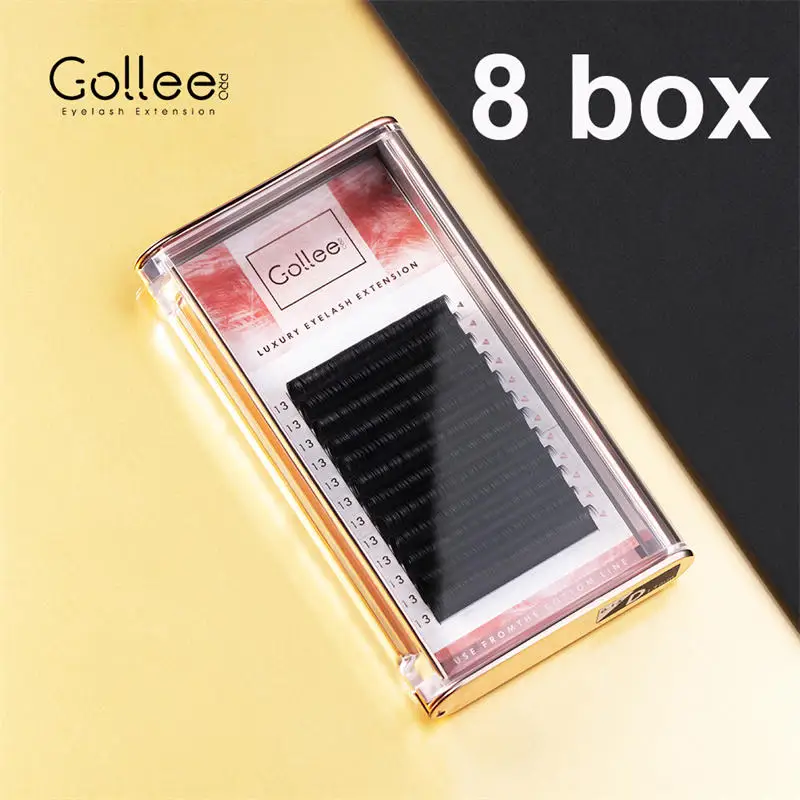 

Gollee Hand Woven Classical Eyelashes Extension a-Class Silk Protein For Use With Eyelash Glue High Quality Professional Makeup