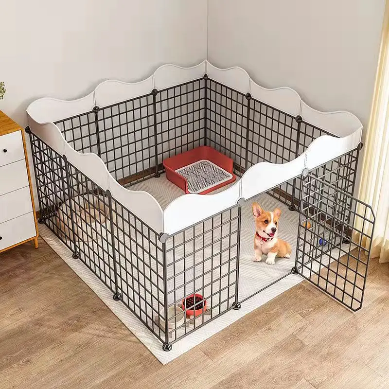 

Pet indoor toilet small and medium-sized dog kennel free combination home isolation cage fence gate pet safety perros fence