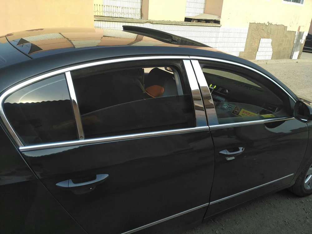 Фото Отделка окон из нержавеющей стали для Volkswagen Passat B6, от 2006 до 2011 №2