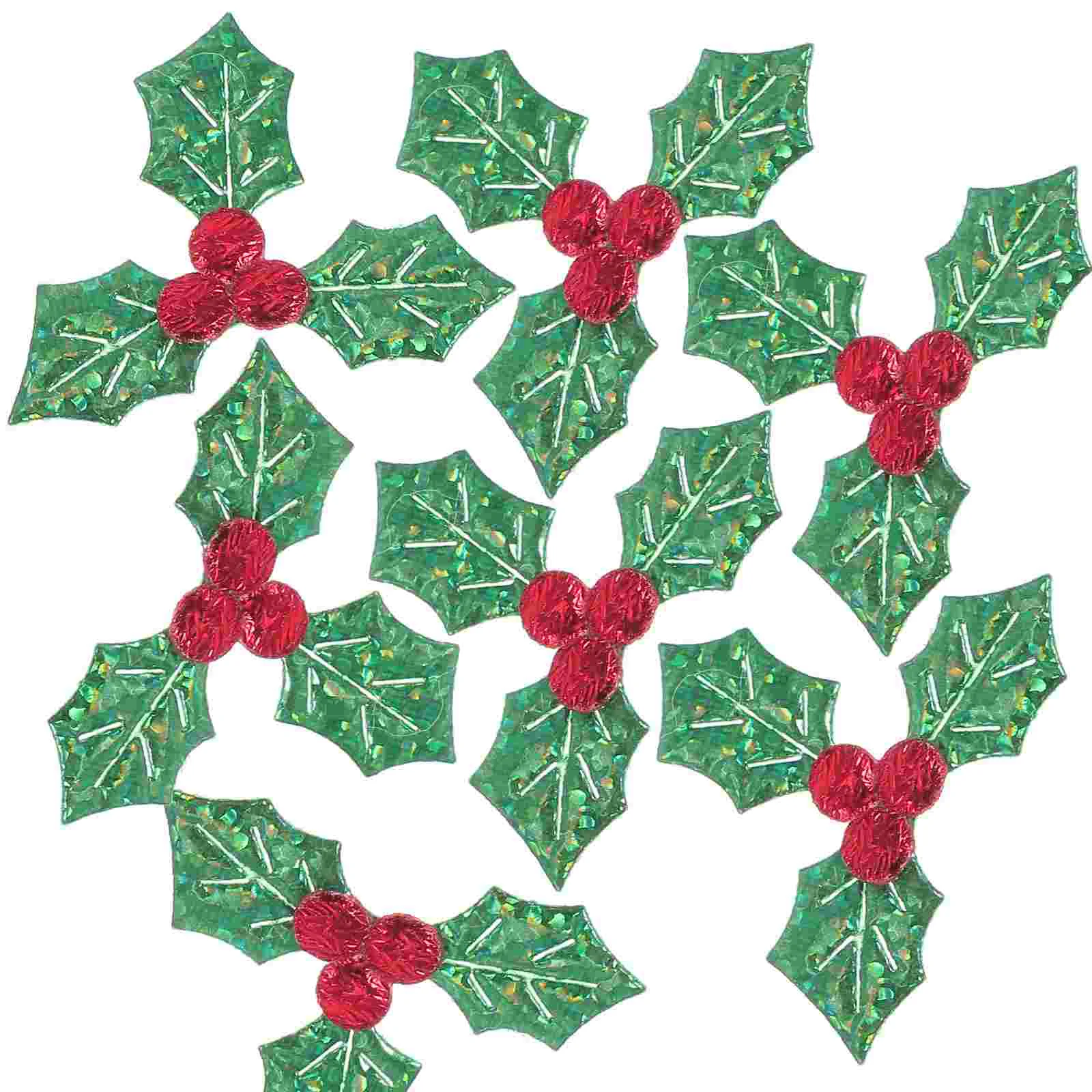 

Holly Christmas Berries Leaves Green Embellishments Aesthetic Decor Room Berryornaments Applique Wreathgift Artificial Charms