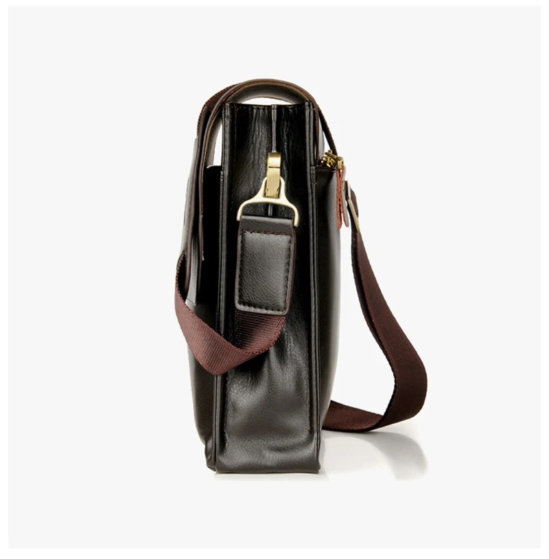 Luxury Brand Business Messenger Bag Men's Leather Crossbody Bags For Men Boy Shoulder Bags Male Black Brown Casual Sling Bag