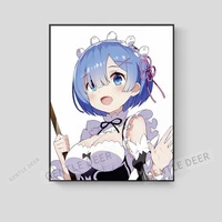 reo rem living room decorative painting anime sofa background wall painting punch free bedroom bedside painting cute gift