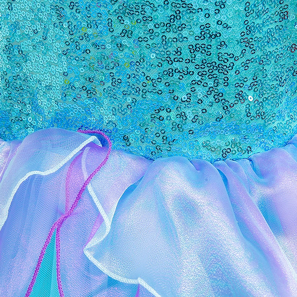 Детское платье с блестками для косплея Ариэль