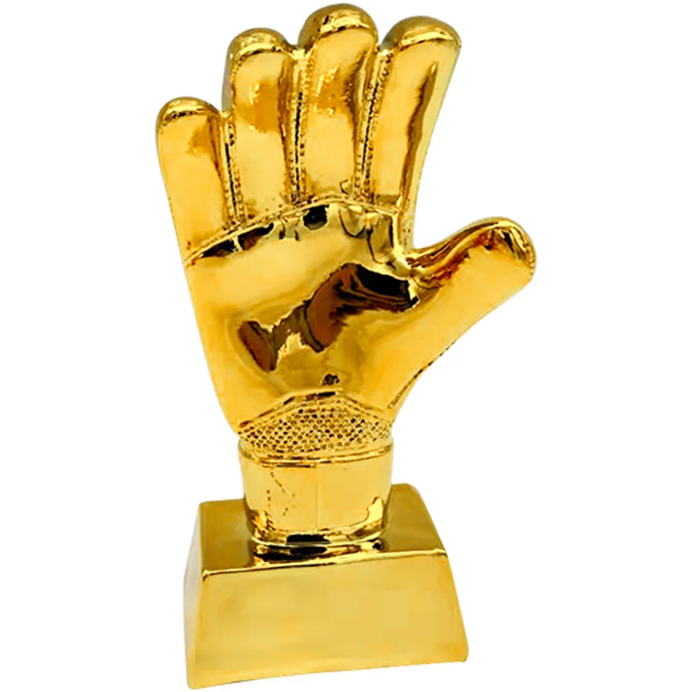 

Football Glove Trophy School Award Soccer Supply Match Wear Resistant Decor Mini Trophies Golden