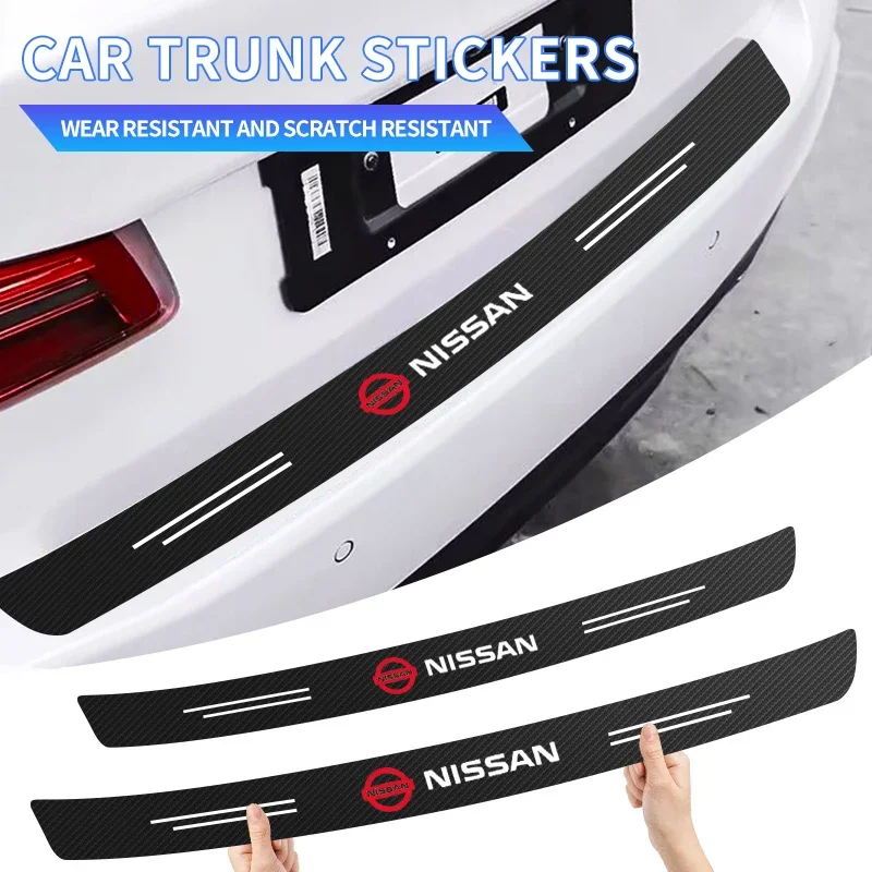 Задний багажник автомобиля защитные наклейки на бампер для Nissan Juke X-trail Almera Nismo Tiida
