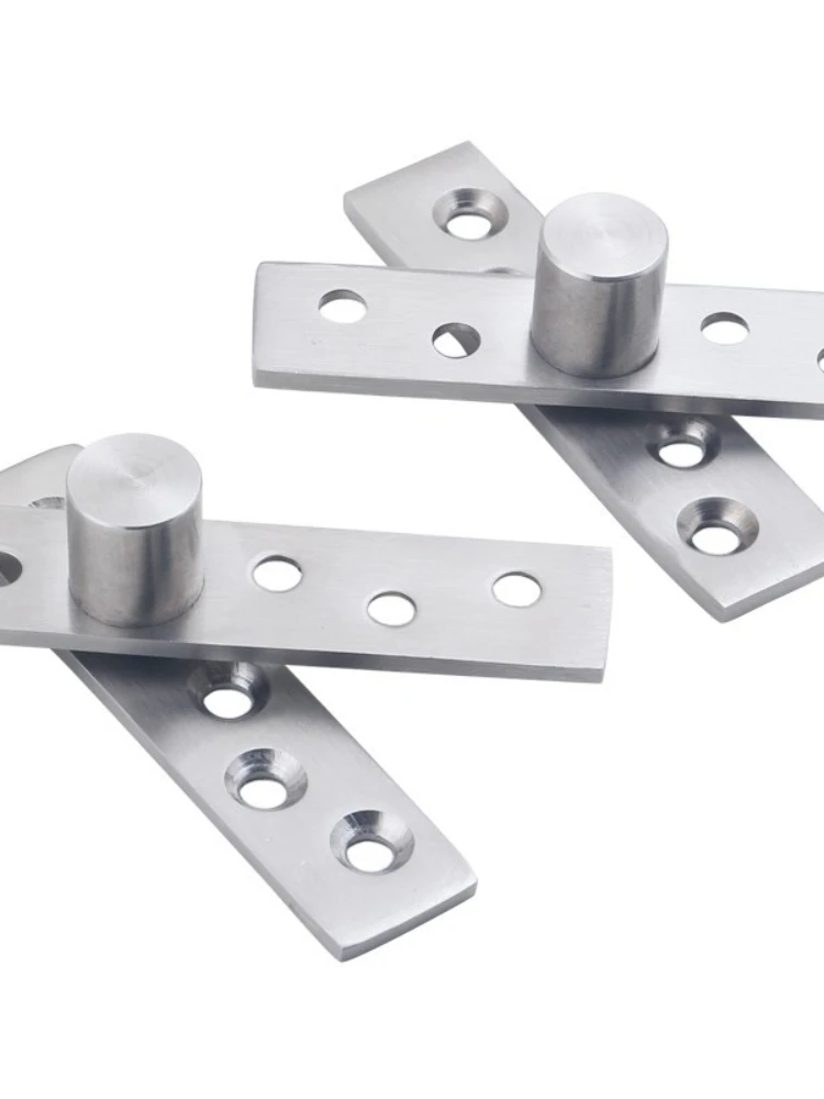 2pcs Stainless Steel Rotating Door Hinge 360 Degree Rotation Axis Up and Down Locating Shaft Hidden Pivot Supplies |