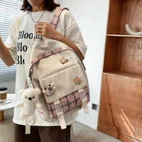 japanese school bags for children large capacity female campus student backpack lattice girl backpack back to school