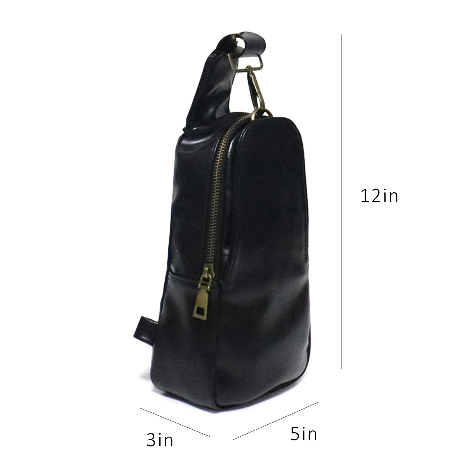 Women Sling Bags Trendy Guitar Straps Crossbody Pouch Portable Multifunction Shoulder Backpack PU Leather Solid Fanny Packs